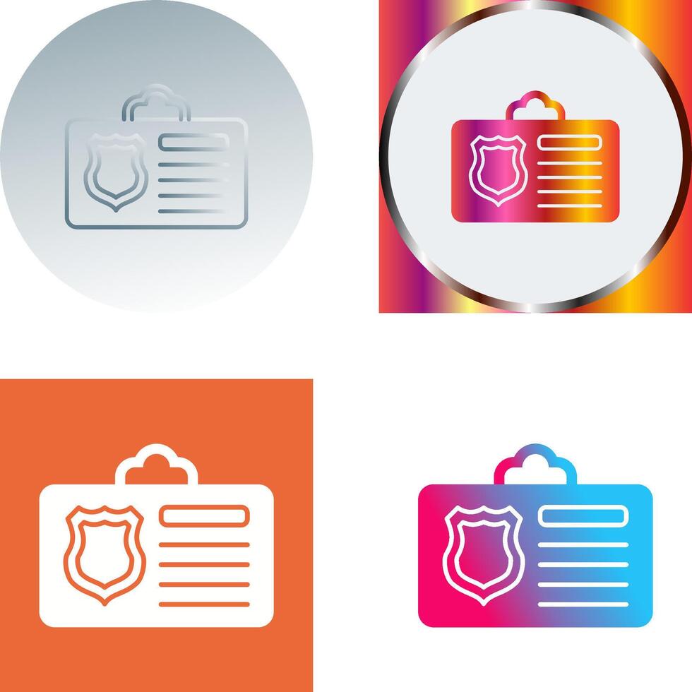 Id Card Icon Design vector