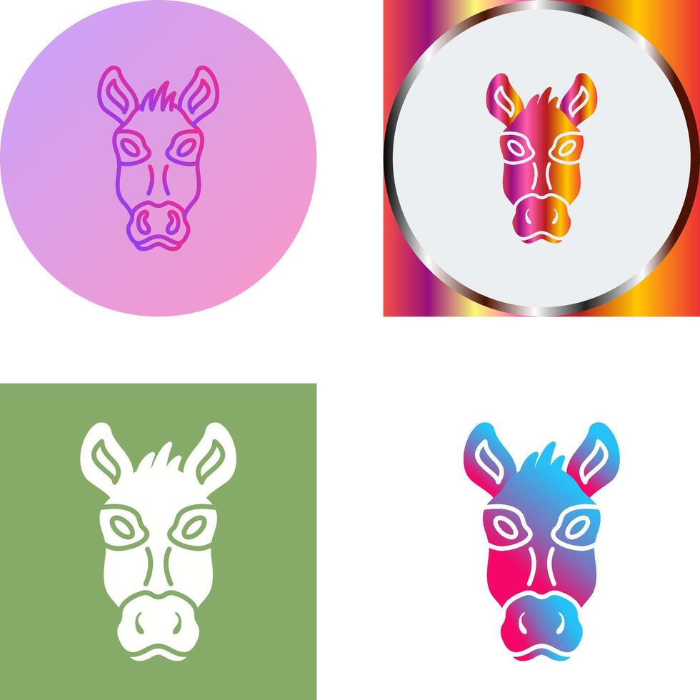 Donkey Icon Design vector