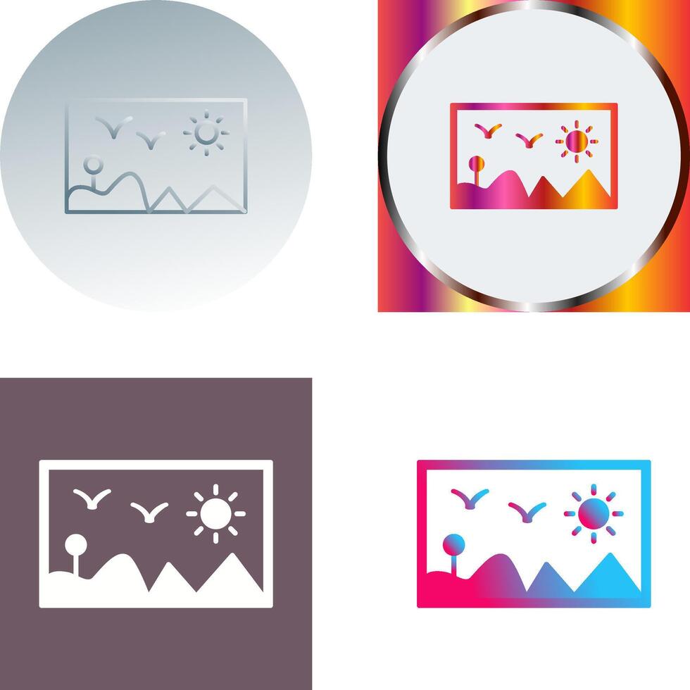 Painting Exhibit Icon Design vector