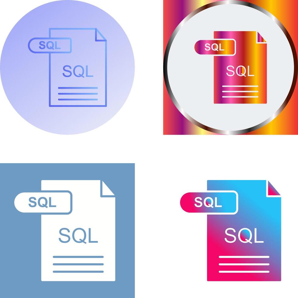 SQL Icon Design vector
