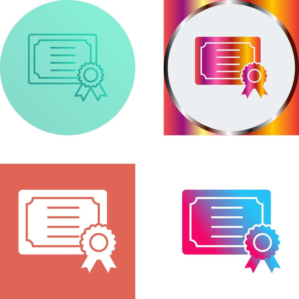 Certificate Icon Design vector