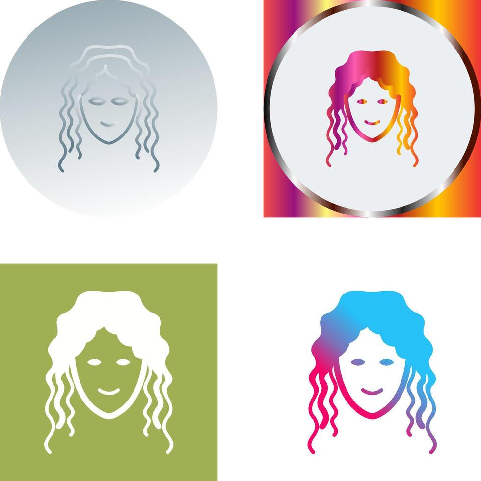 Hair Curly Icon Design vector