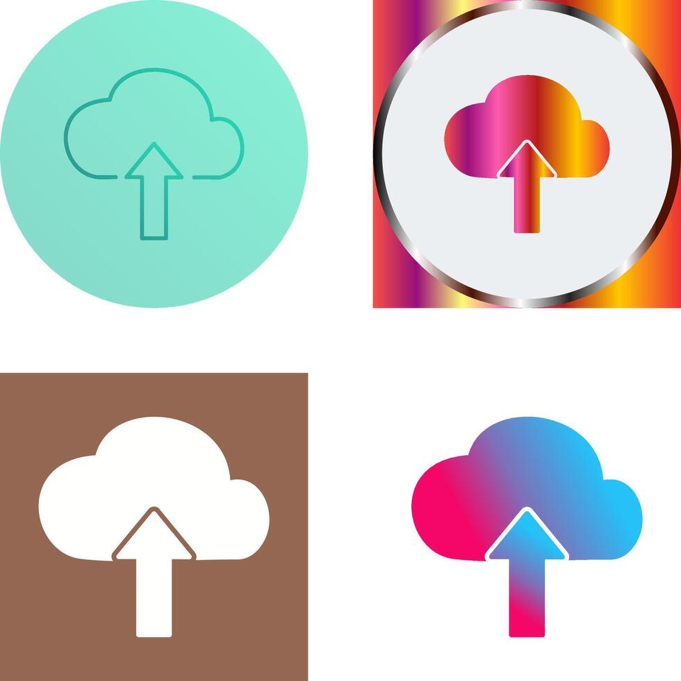 Upload to Cloud Icon Design vector