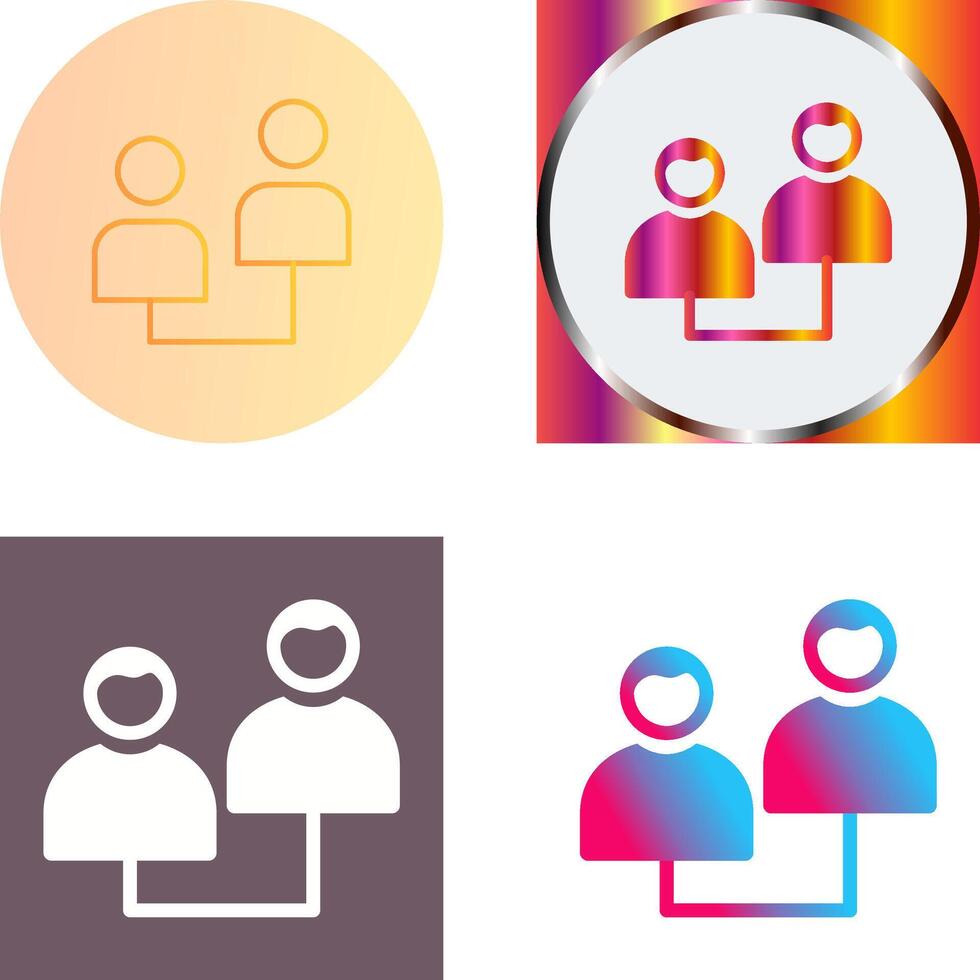 Connected Profiles Icon Design vector