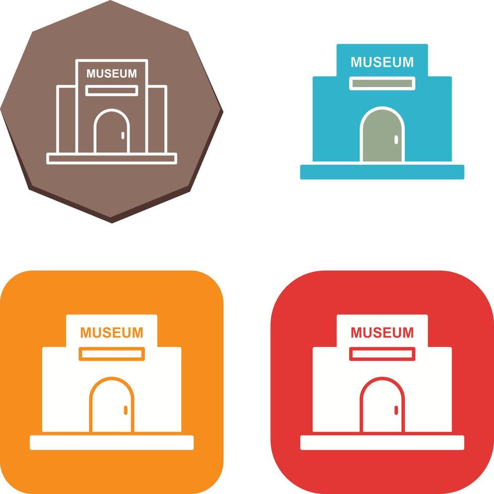 Museum Building Icon Design vector