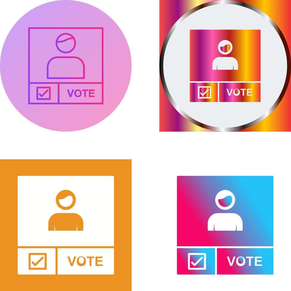 Candidate Banner Icon Design vector