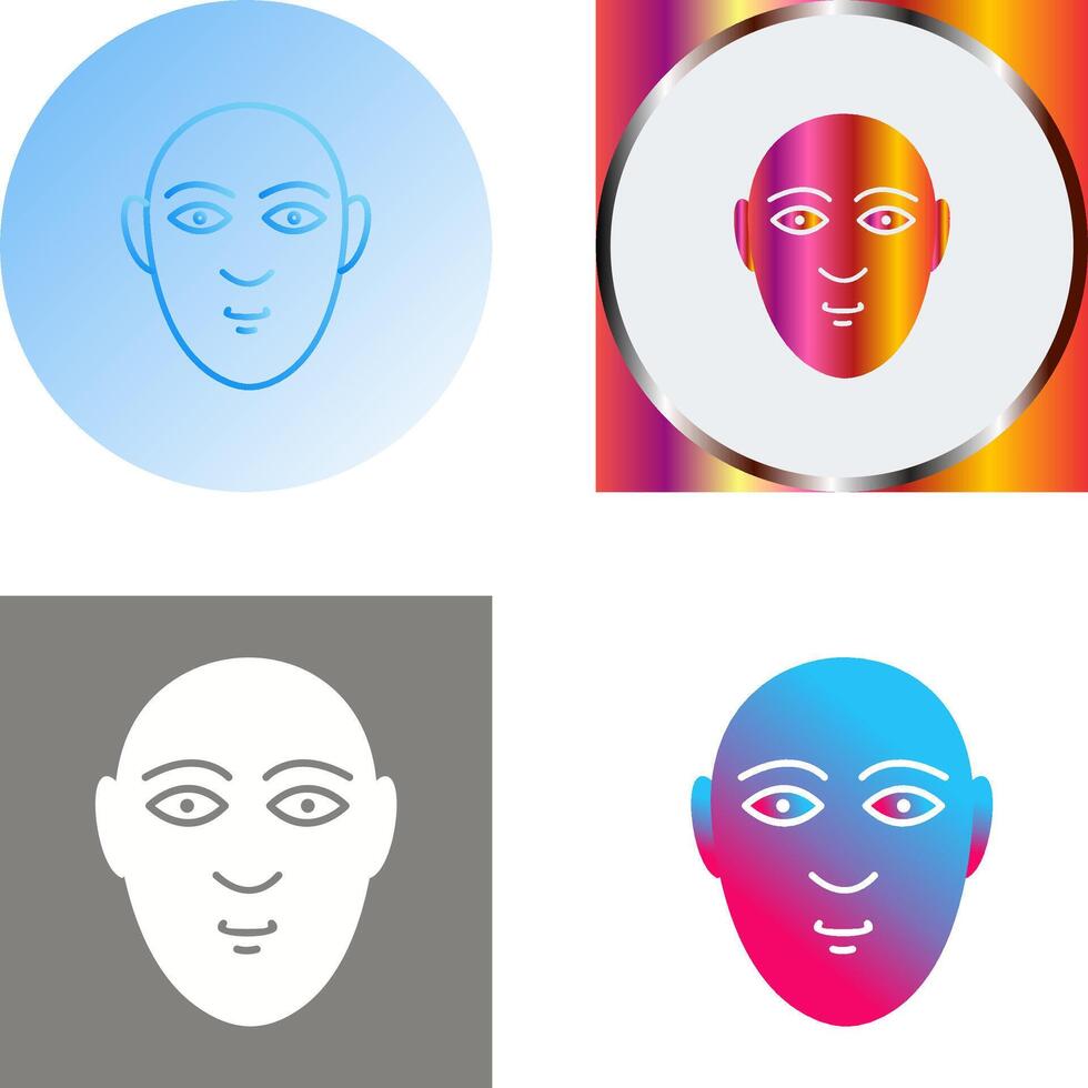 Human Face Icon Design vector