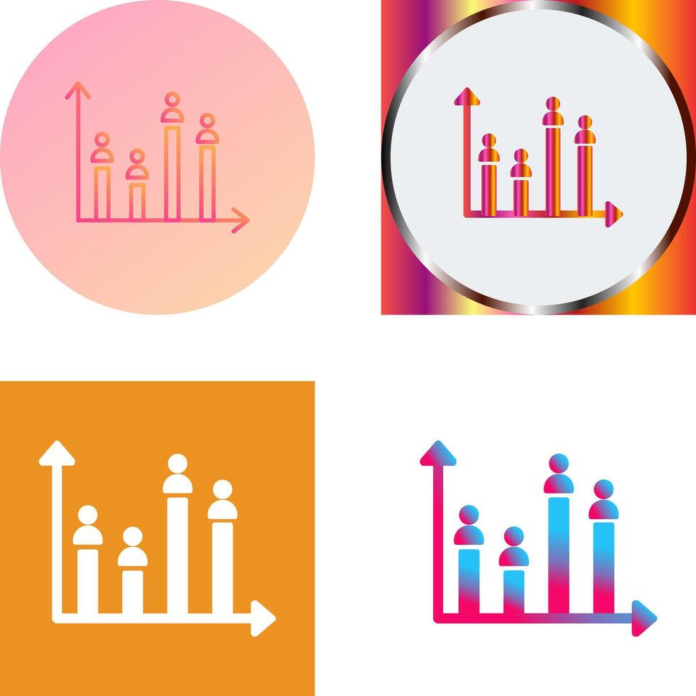 Candidate Graph Icon Design vector