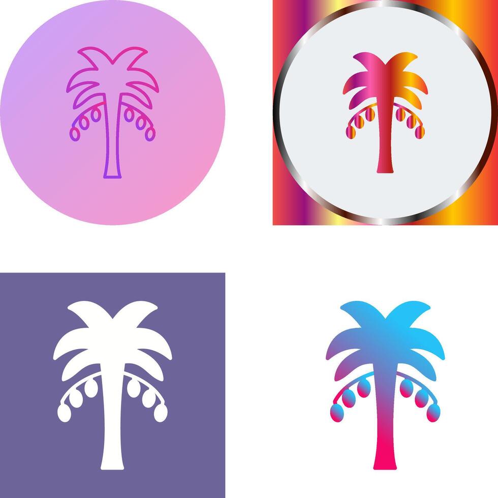 Coco arboles icono diseño vector