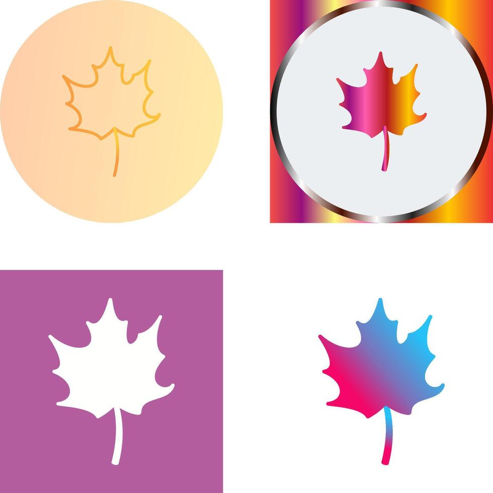Autumn Leaf Icon Design vector