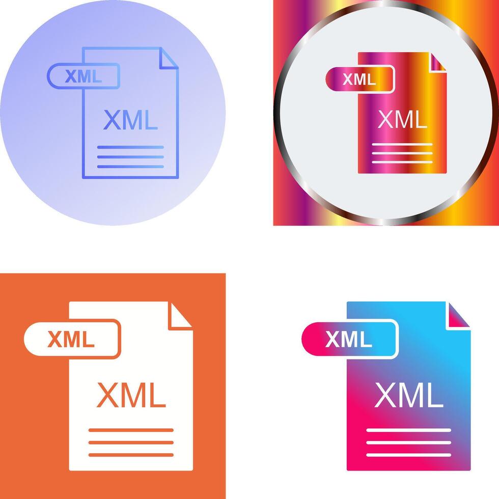 XML Icon Design vector