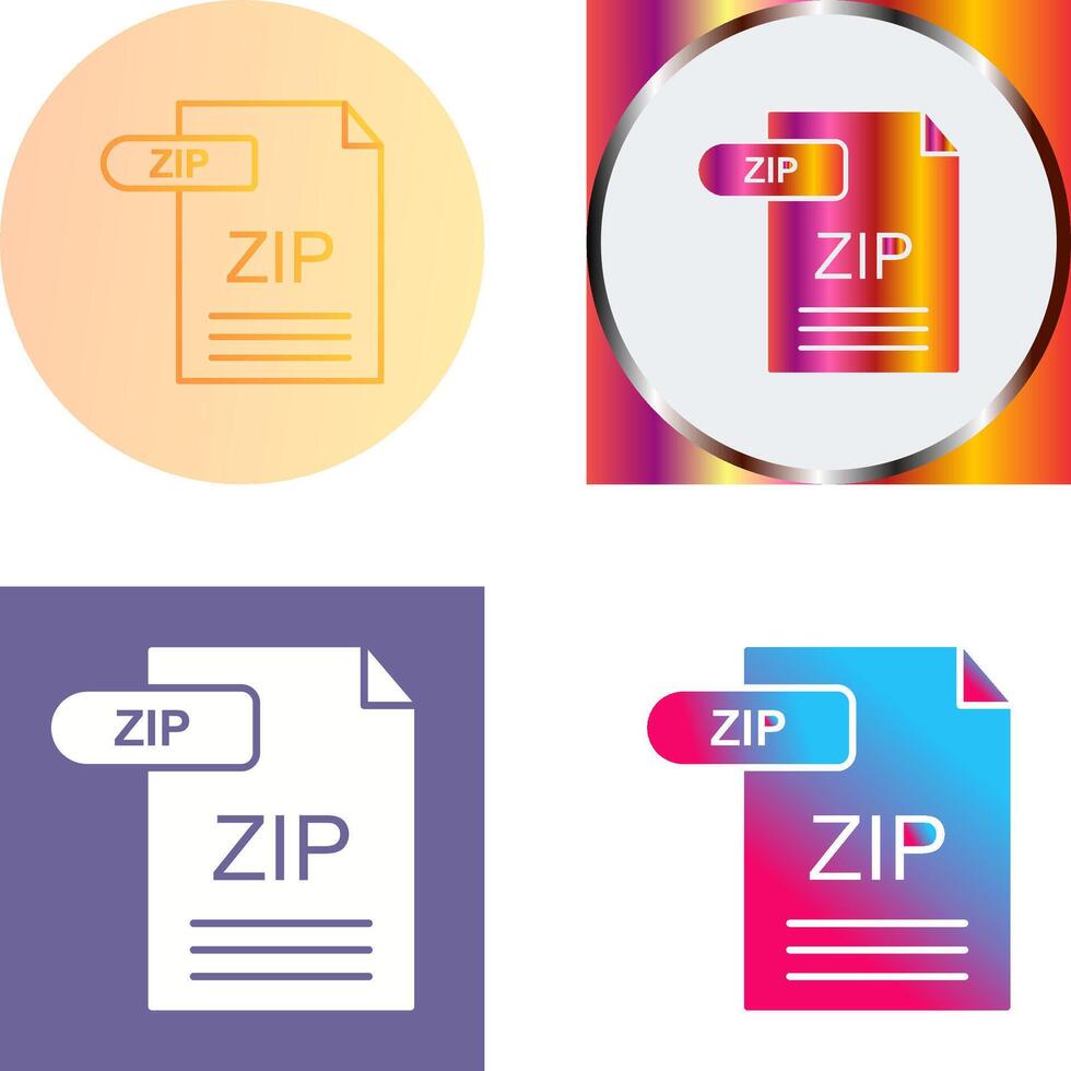 ZIP Icon Design vector