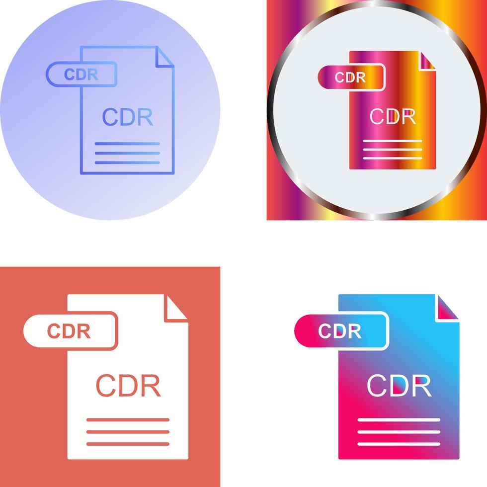 CDR Icon Design vector