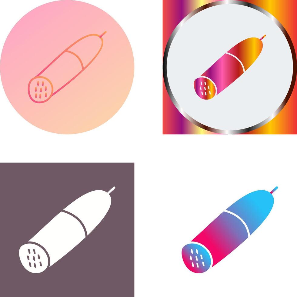Salami Icon Design vector