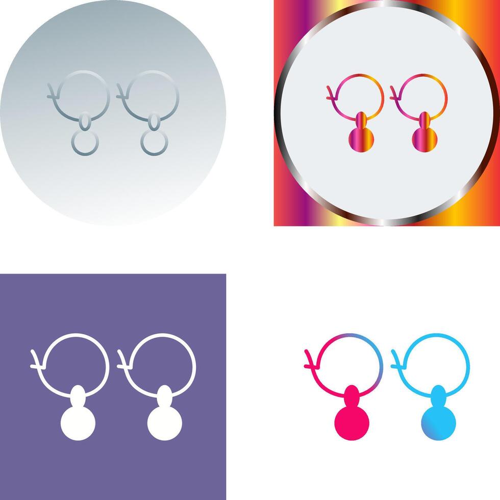 Earrings Icon Design vector