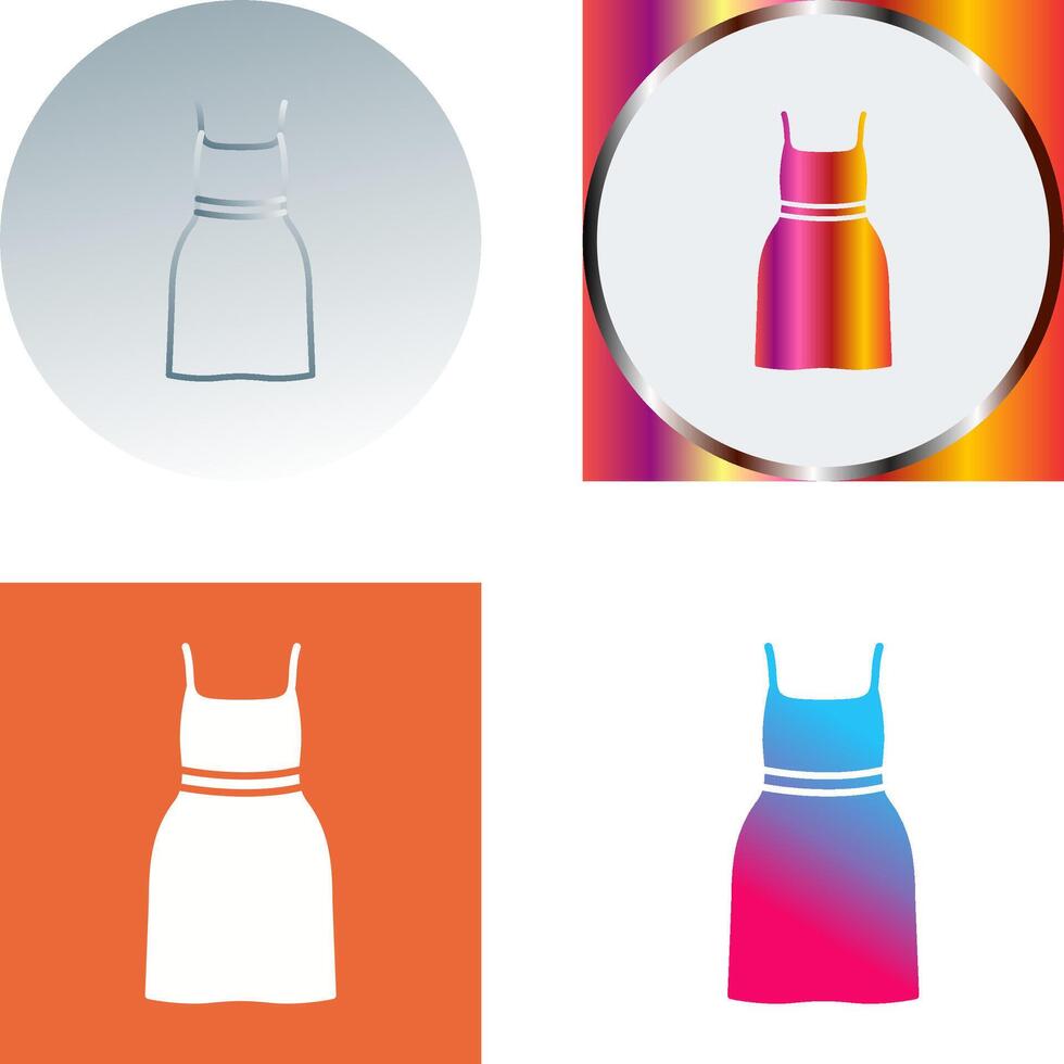 Cocktail Dress Icon Design vector
