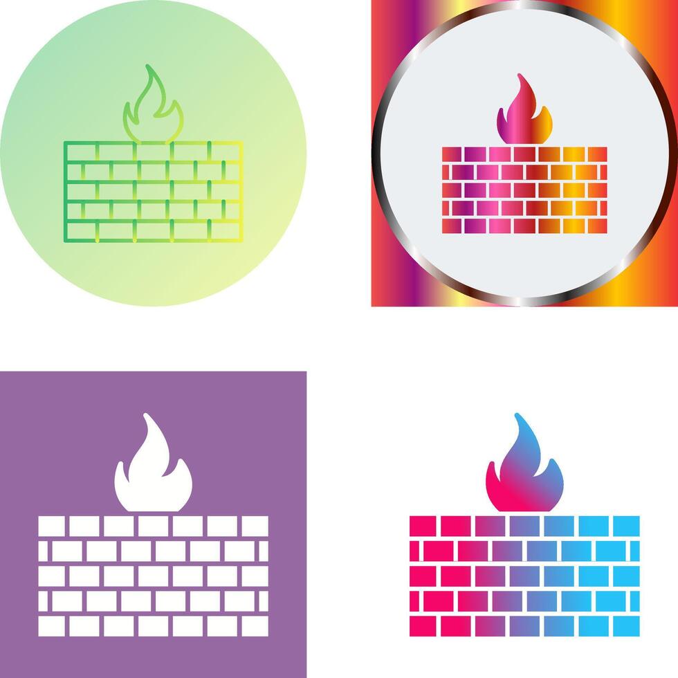 Firewall Icon Design vector