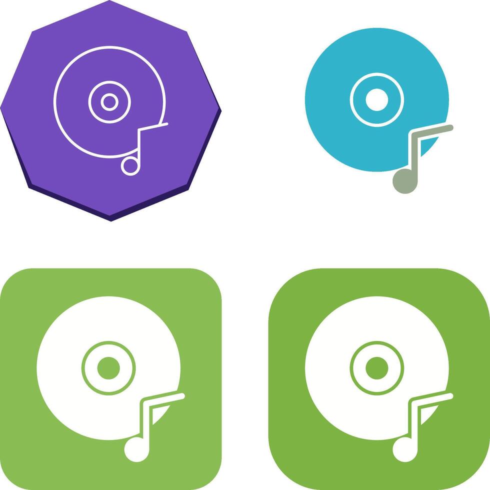 Music CD Icon Design vector
