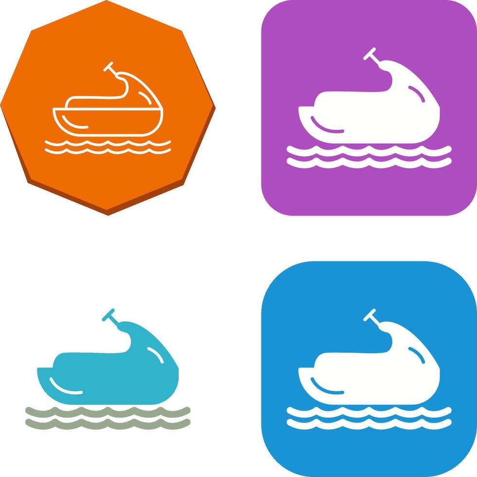 Jet Ski Icon Design vector