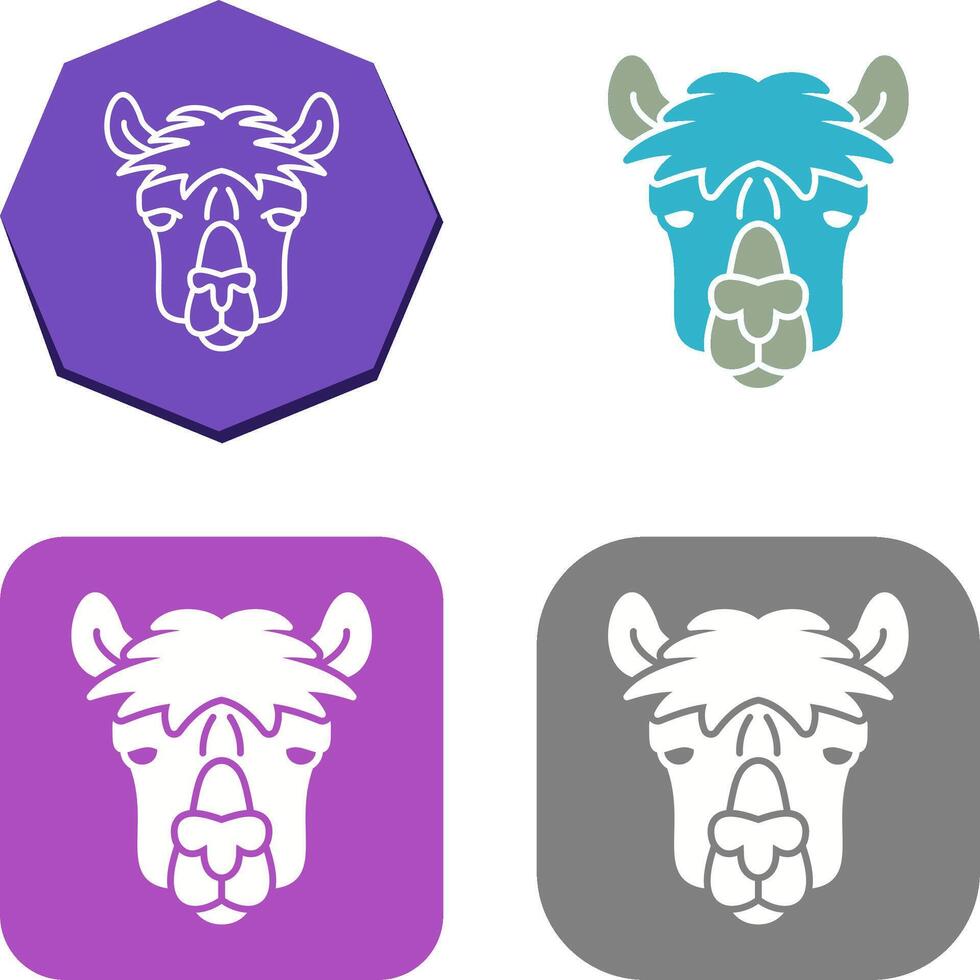 Alpaca Icon Design vector