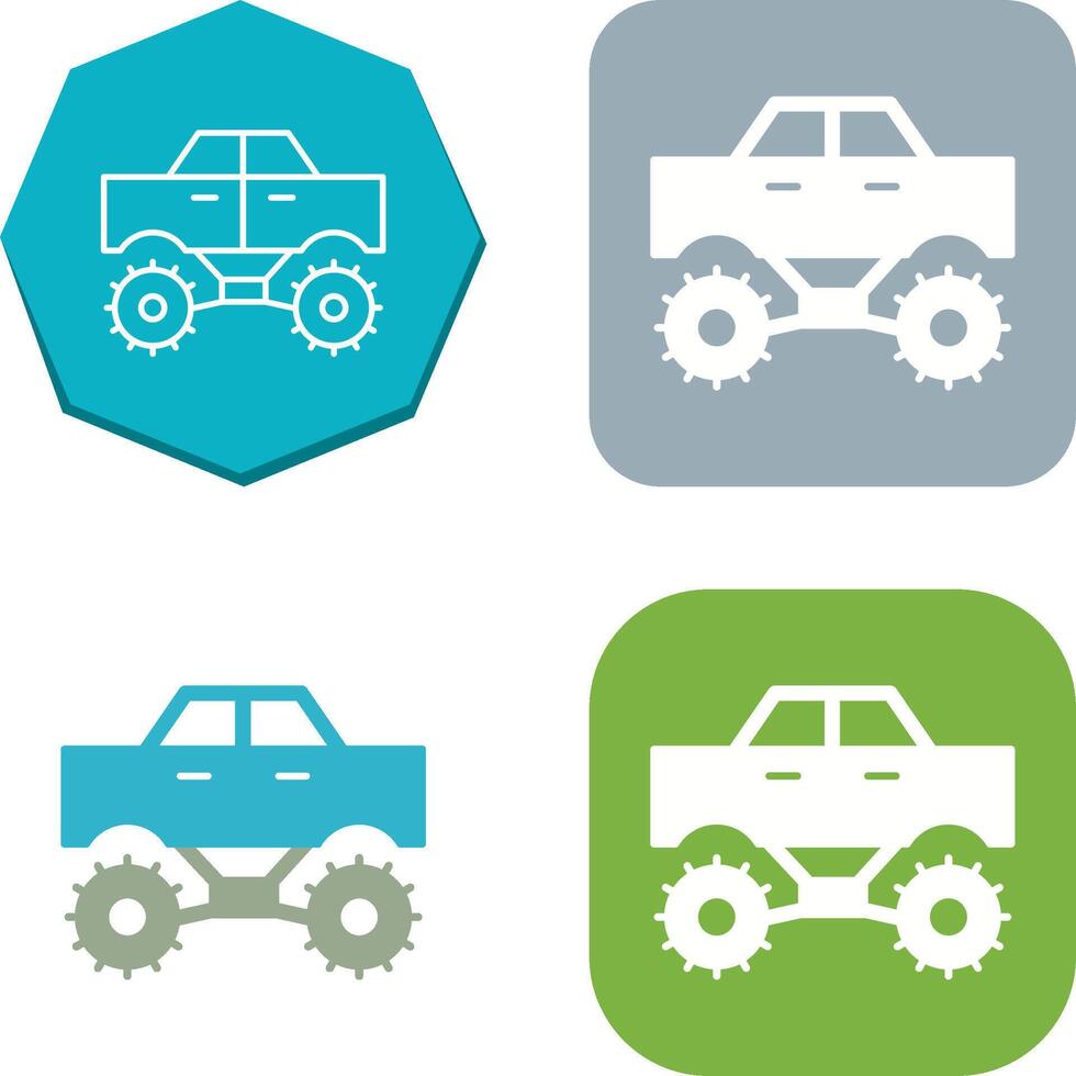 Monster Truck Icon Design vector