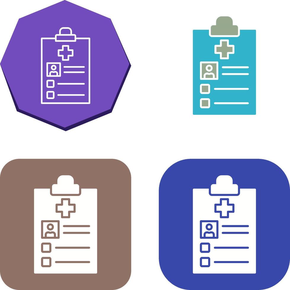 Medical Record Icon Design vector
