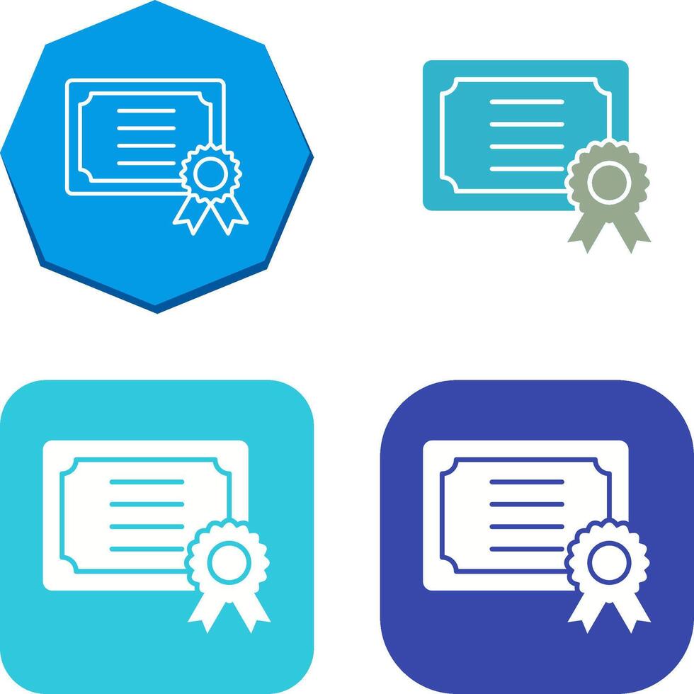 Certificate Icon Design vector