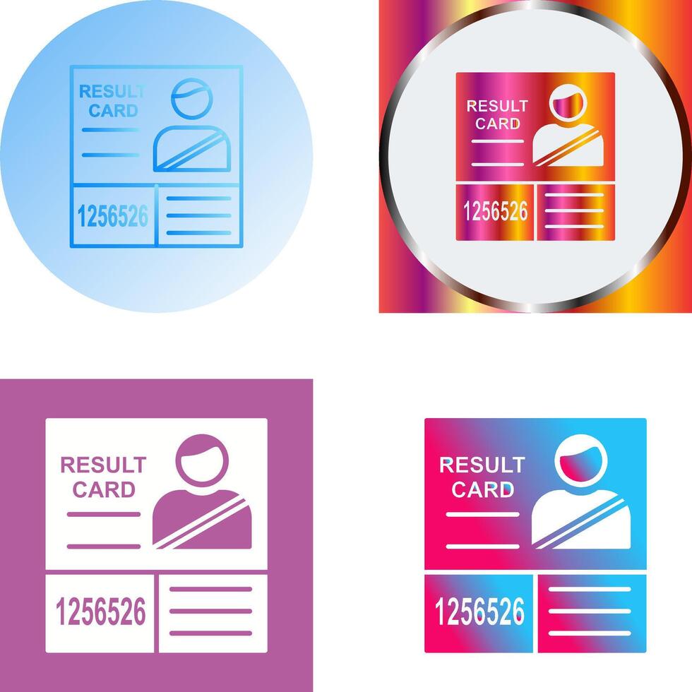 Candidate Results Icon Design vector