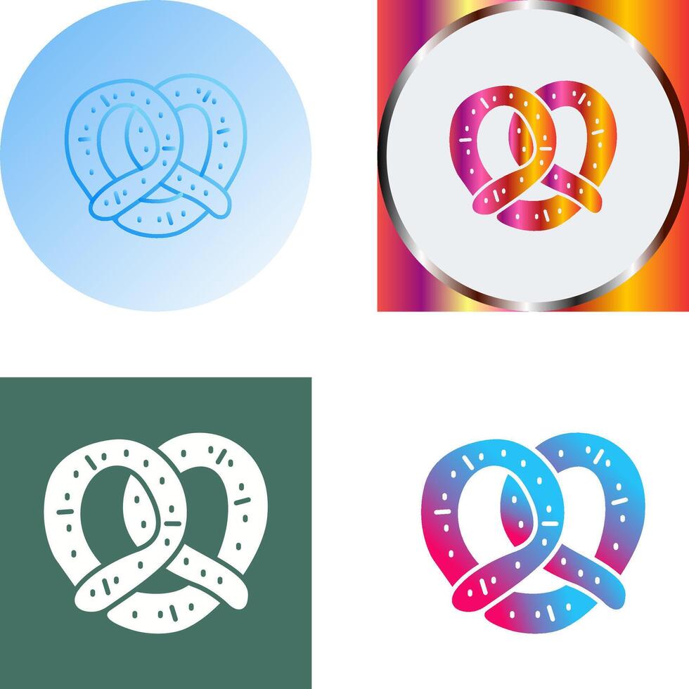 Pretzel Icon Design vector