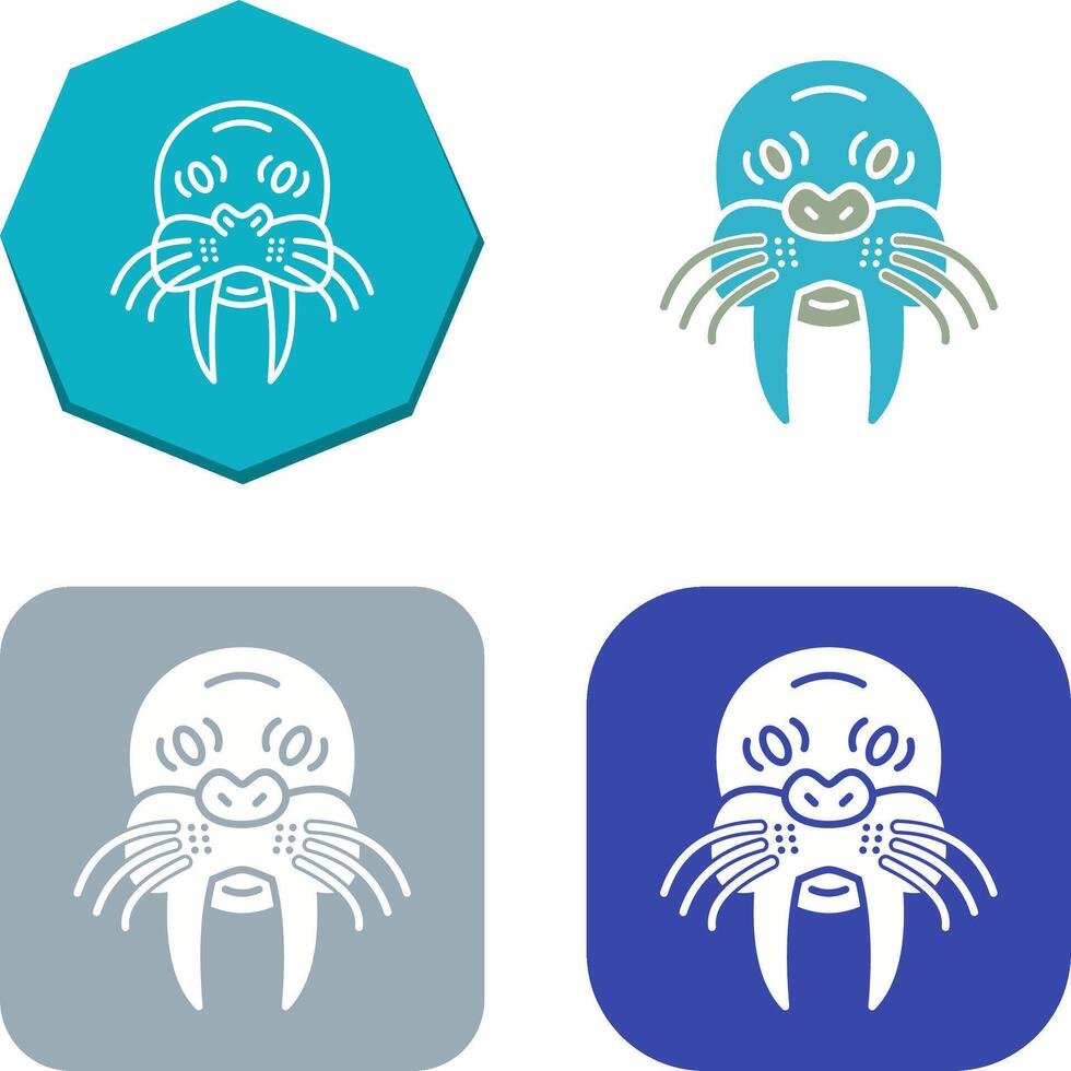 Walrus Icon Design vector