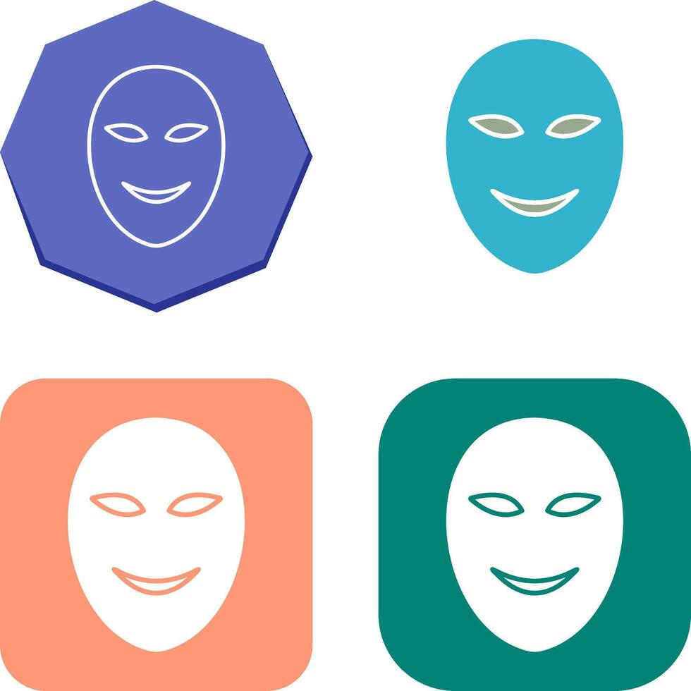 Ancient Face Mask Icon Design vector