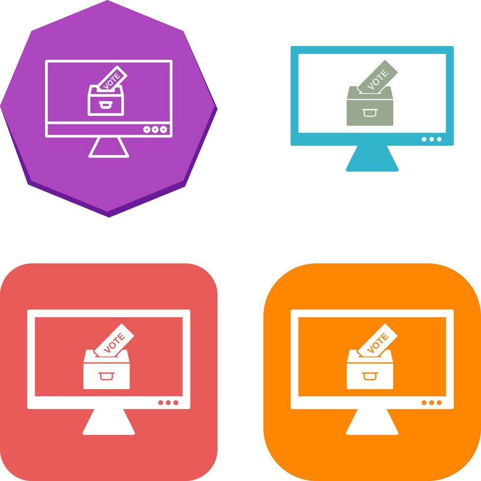 Online Vote Icon Design vector