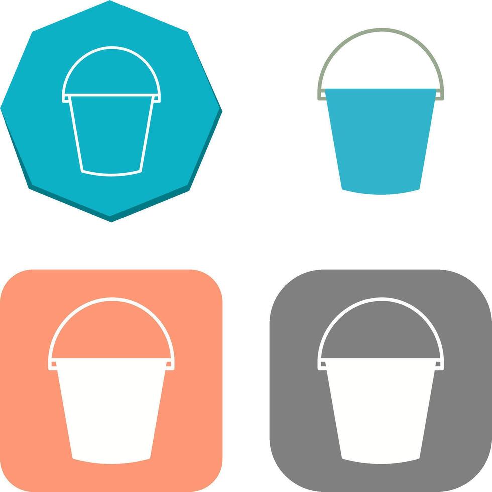 Water Bucket Icon Design vector