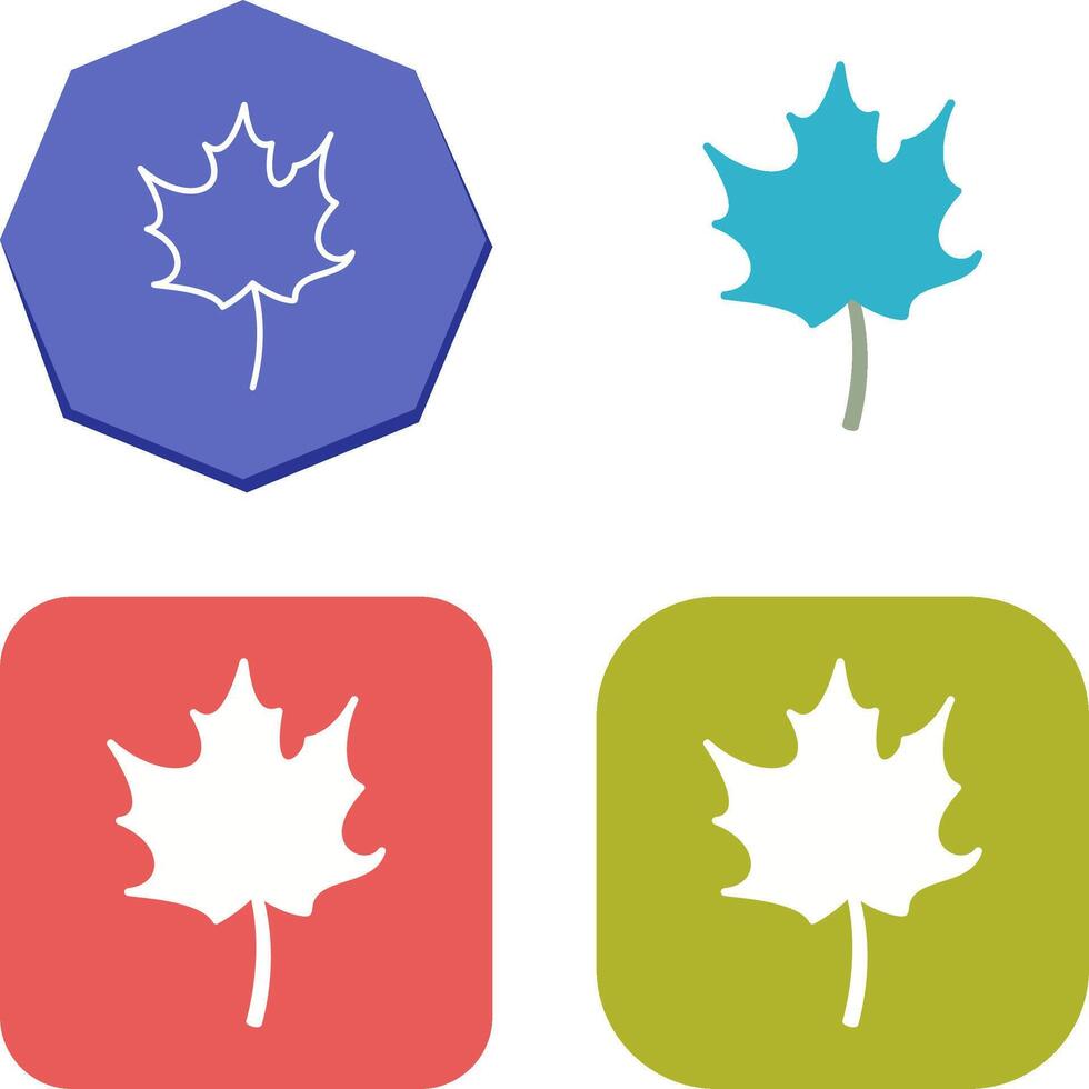 Autumn Leaf Icon Design vector