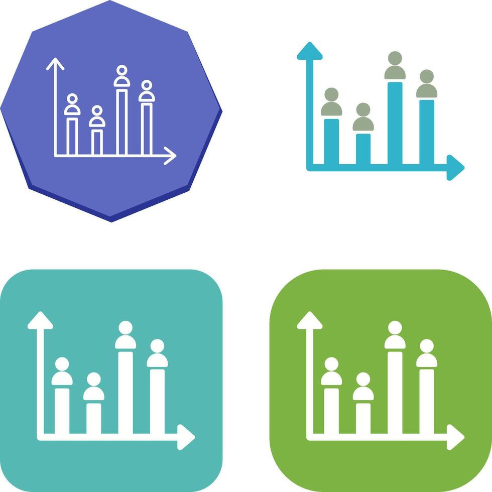 Candidate Graph Icon Design vector