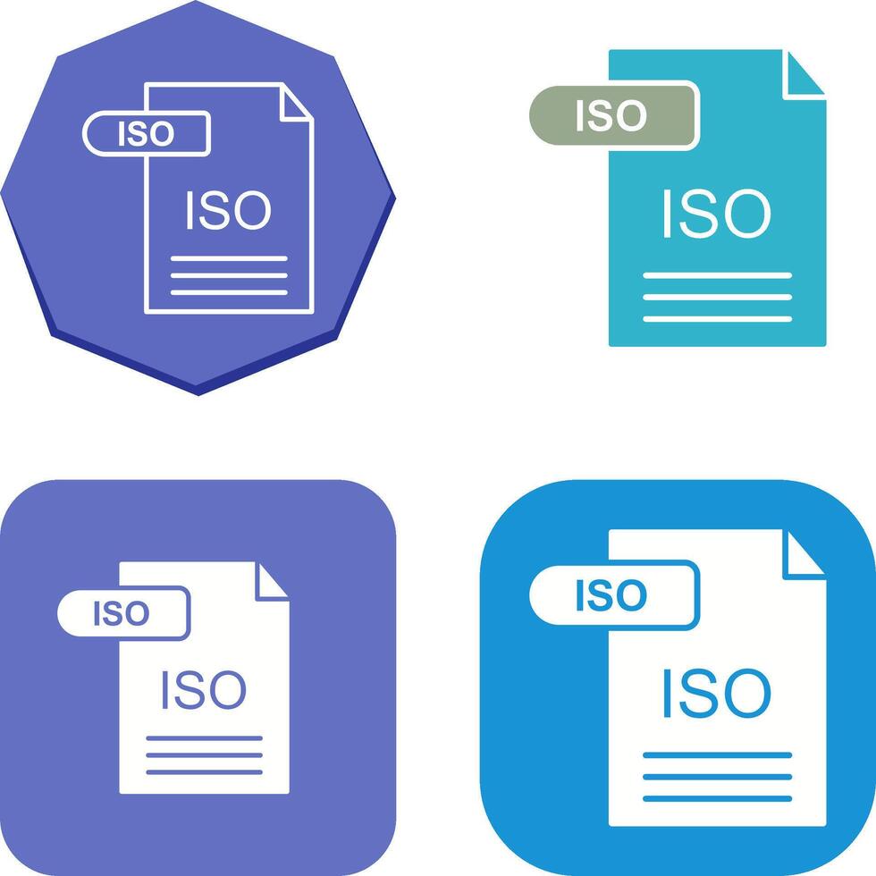 ISO Icon Design vector