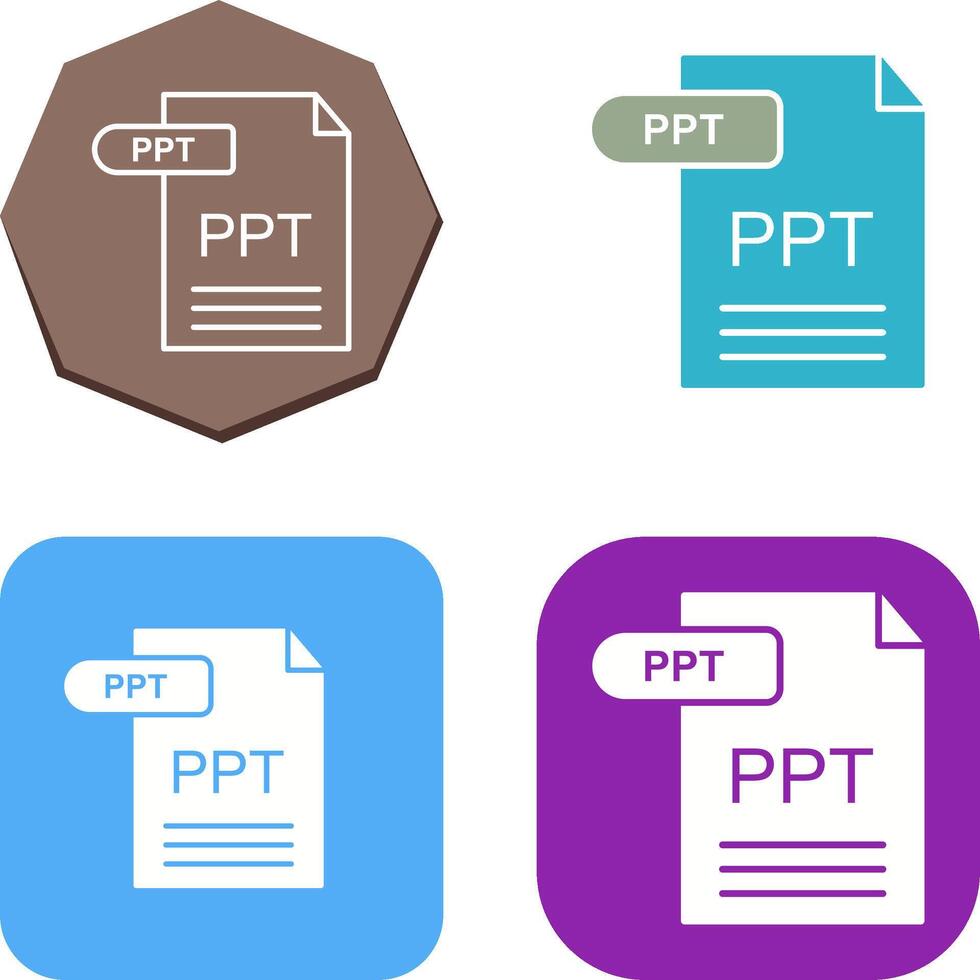 ppt icono diseño vector