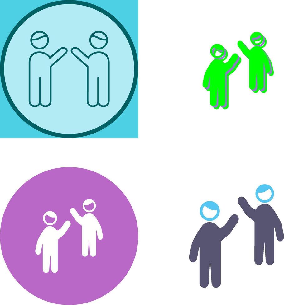 Waing to people Icon Design vector