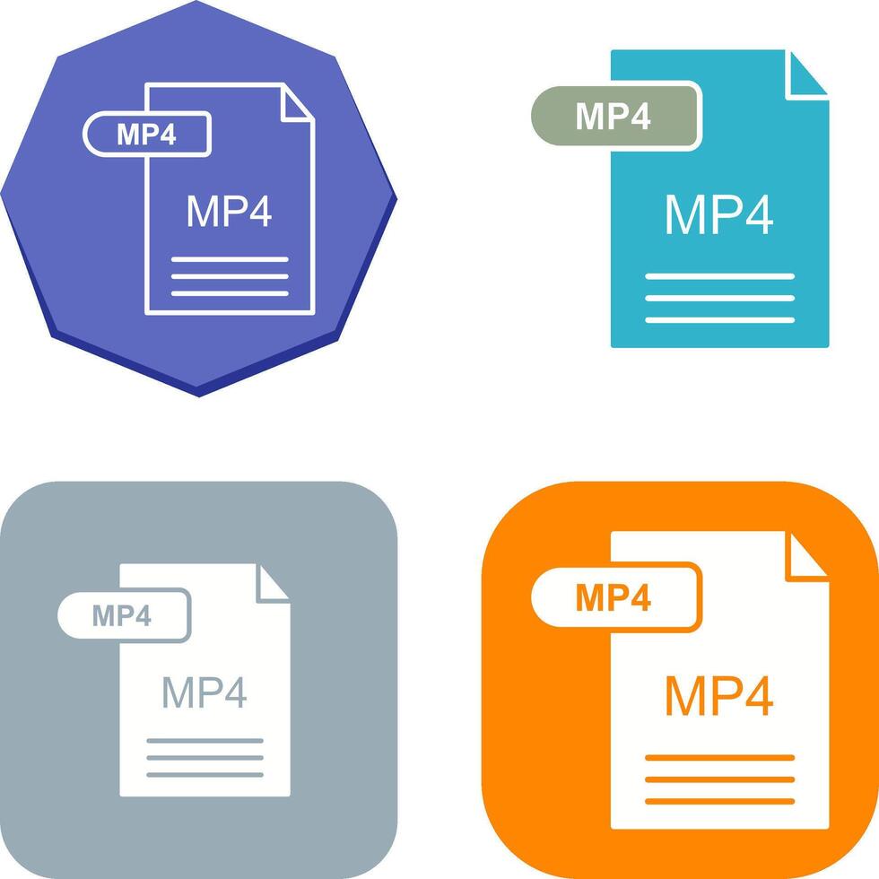 MP4 Icon Design vector