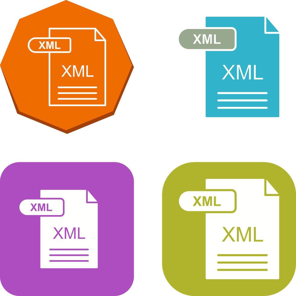 XML Icon Design vector