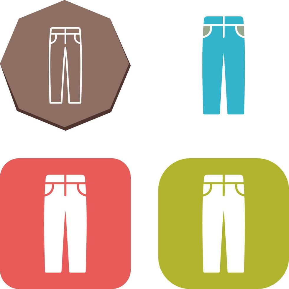 Men's Pants Icon Design vector