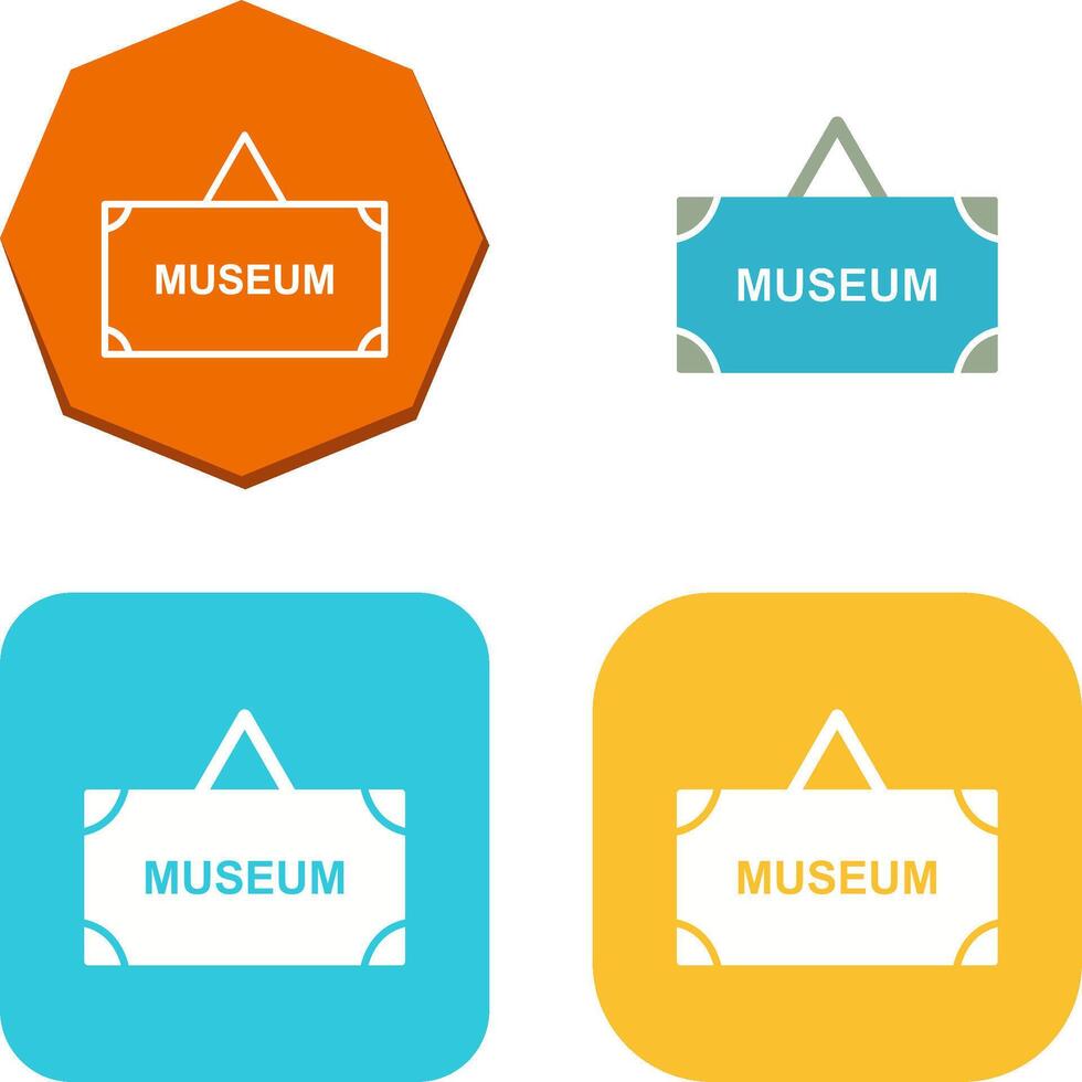 Museum Tag Icon Design vector