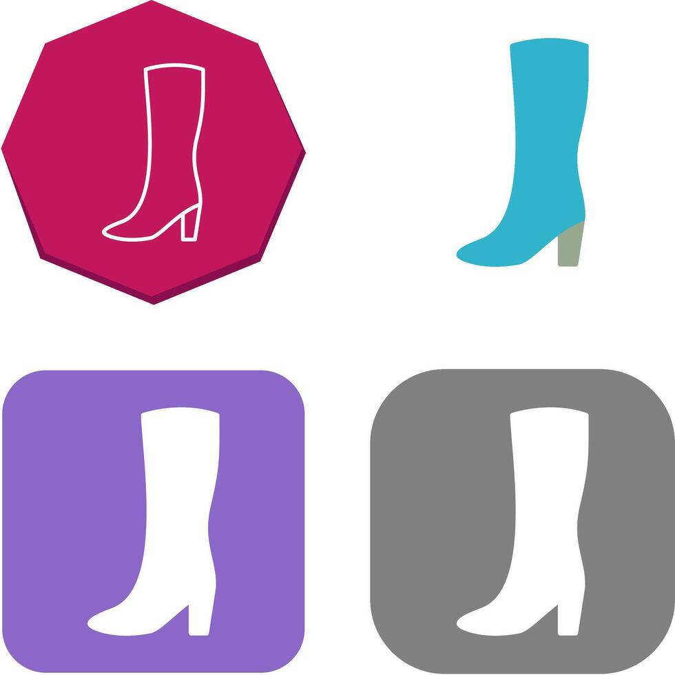 largo botas icono diseño vector