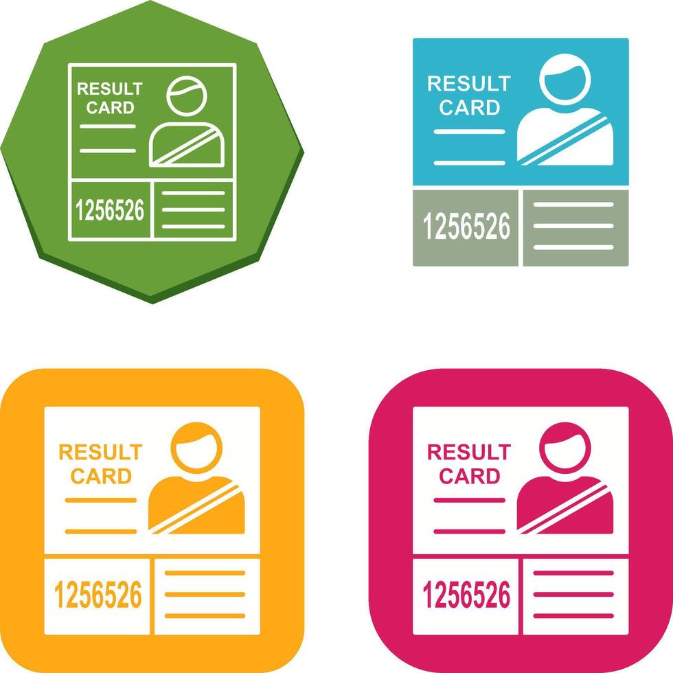 Candidate Results Icon Design vector