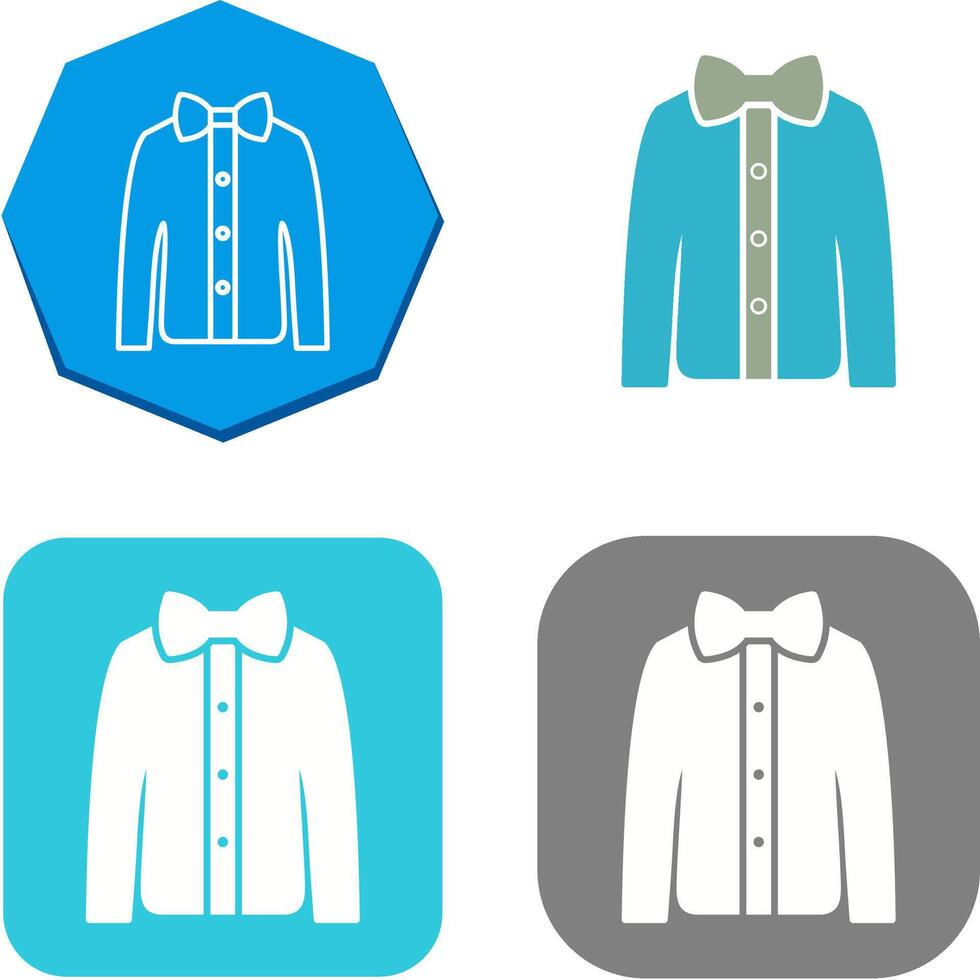 Shirt with Bow Icon Design vector
