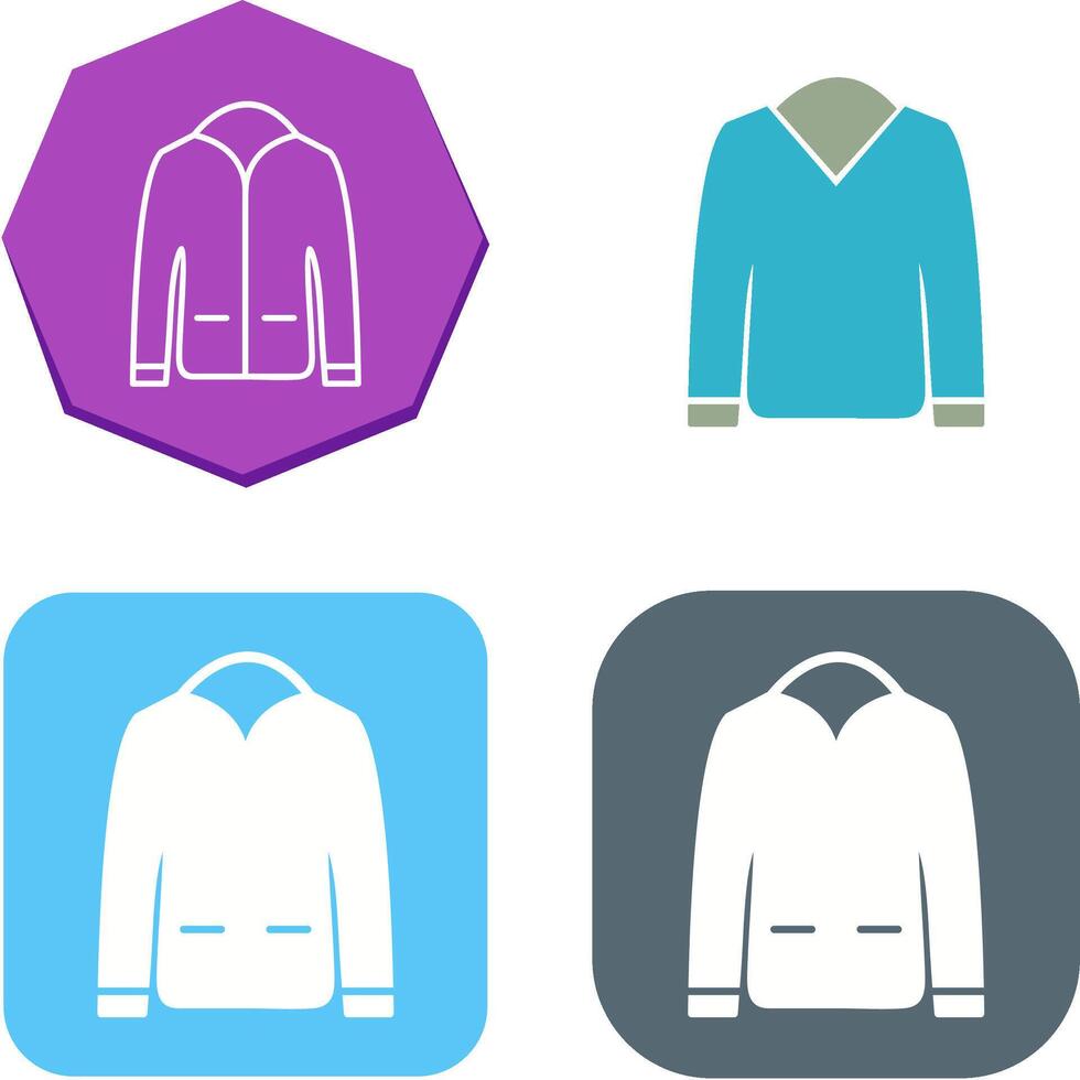 Men's Jacket Icon Design vector