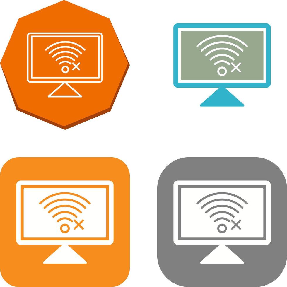 Disconnected Network Icon Design vector