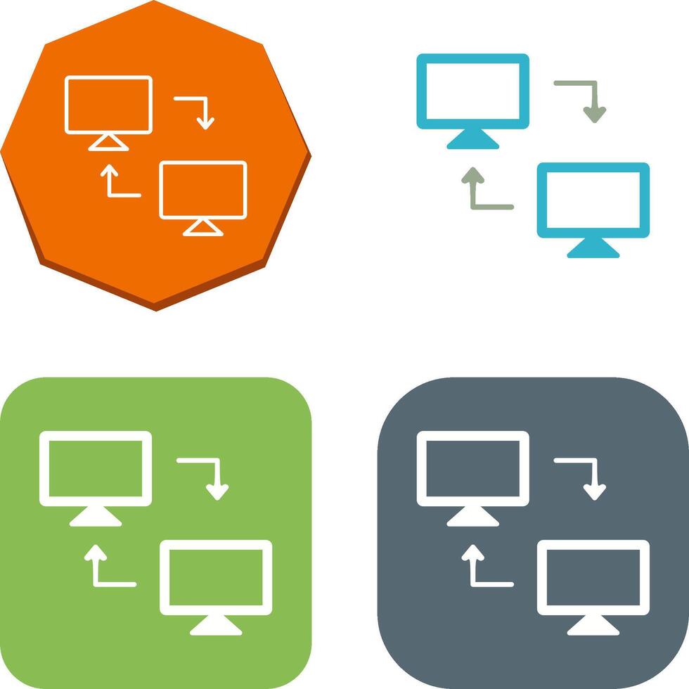 Sharing Systems Icon Design vector