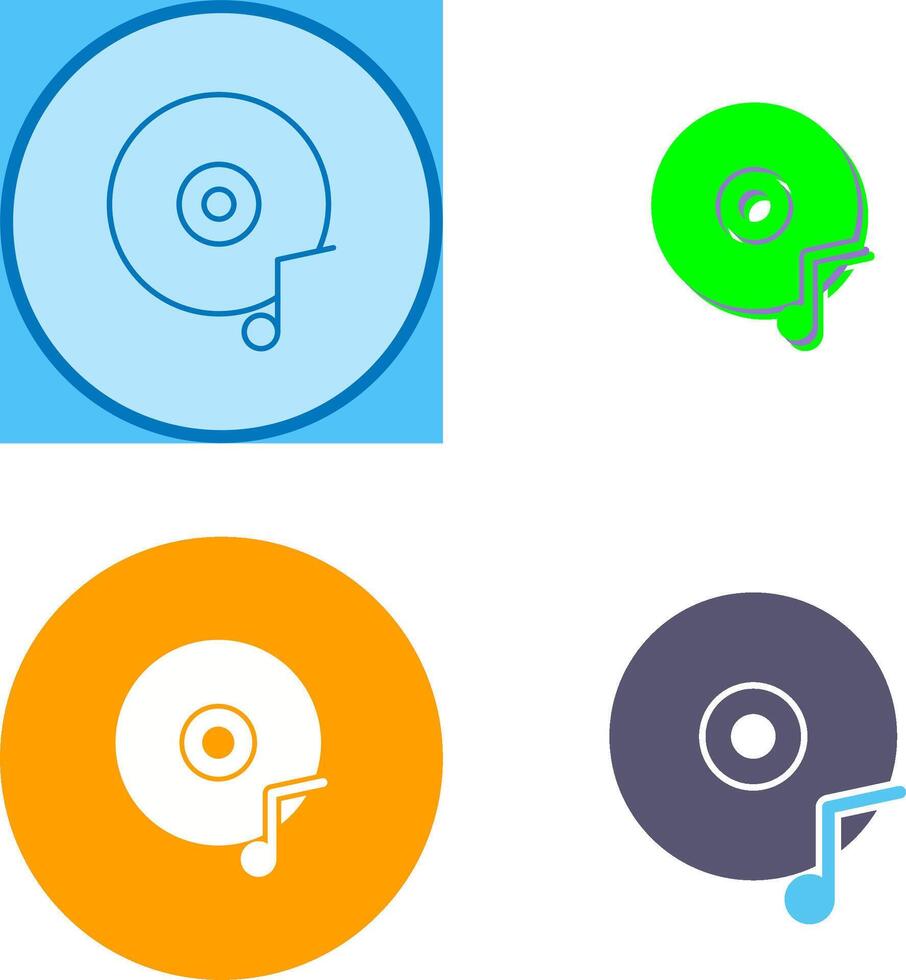 Music CD Icon Design vector