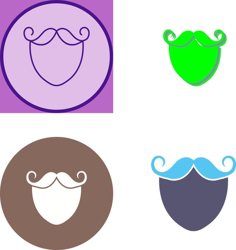 Beard and Moustache Icon Design vector